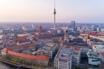 Fototapeta na wymiar skyline of Berlin Mitte with the TV tower, Berlin, Germany