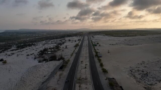 the road that runs through the desert