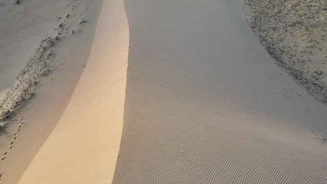 The majesty of sand dunes a captivating video shot with a copter