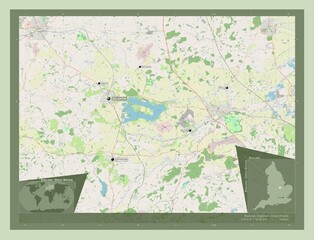 Rutland, England - Great Britain. OSM. Labelled points of cities