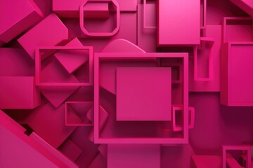  a pink background with a lot of different shapes and sizes of objects on it, including a square, rectangle, and rectangle.  generative ai