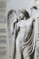 Santi Ambrogio e Carlo al Corso Basilica Interior High Relief Depicting an Angel in Rome, Italy