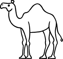 camel coloring outline