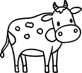 cow coloring outline