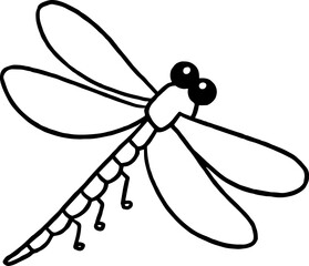 dragonfly coloring outline