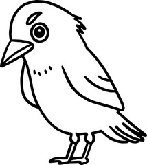 crow coloring outline