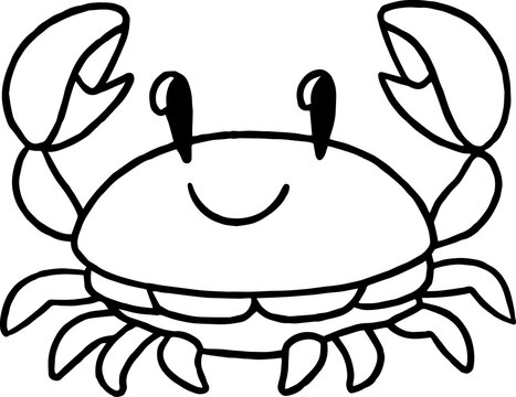 crab coloring outline