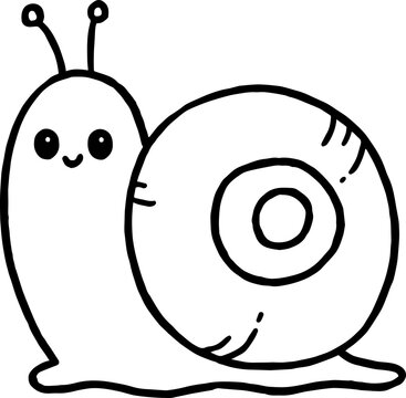 snail coloring outline