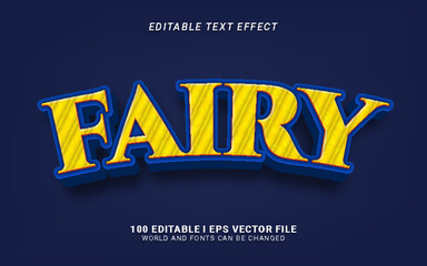 fairy 3d style text effect design