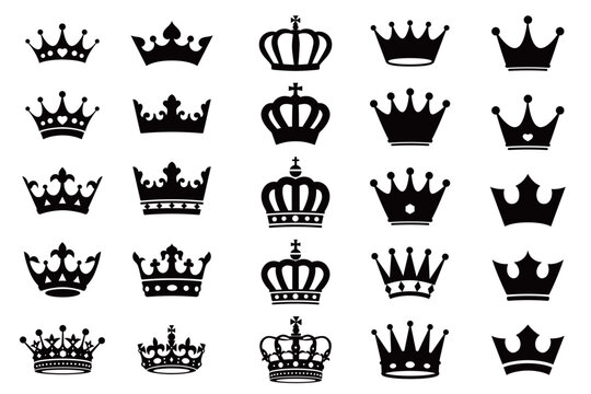 シンプルな王冠デザインセット
