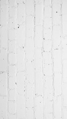 A White Brickwall. Grunge brick Wall. Textured Grungy Painted Surface. Vertical