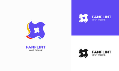 abstract modern business logo design