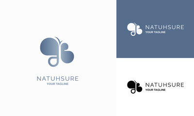 abstract butterfly gradient logo design for modern brand design
