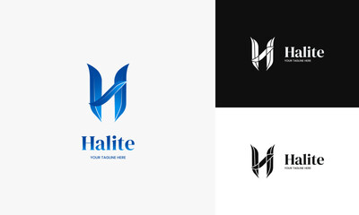 Letter H modern and stylish gradient logo design for any brand