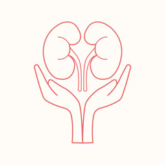 world kidney day element design, kidney line art