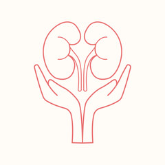 world kidney day element design, kidney line art