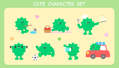 Obraz premium 귀여운 도형캐릭터