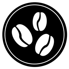 coffee bean sign on transparent background. coffee bean symbol 