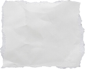 piece of white paper tear isolated on white background