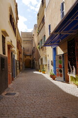 Old alley in MAZAGAN, Morocco - vertical