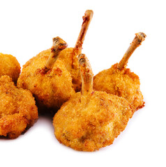 Delicous hot and crispy fried chicken isolated