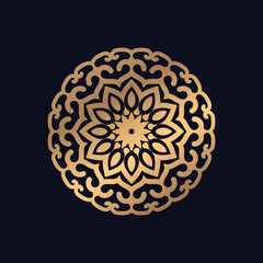 Luxury mandala background with golden arabesque pattern gold color