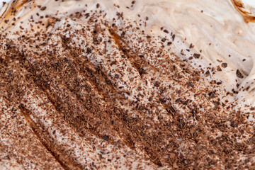 Milk sweet yogurt with bifidobacteria and chocolate