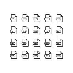 Documents file format Icon set.
