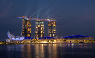 Singapore skyline at night © Rex Wholster