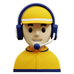 Customer service avatar 3d job profession