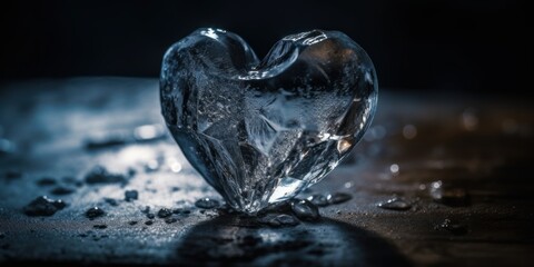 frozen ice heart, generative ai