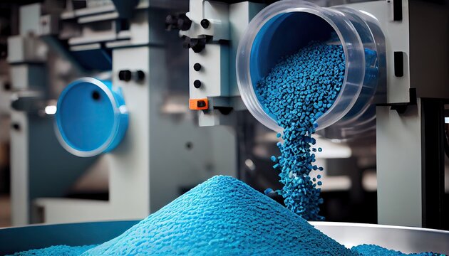 Reusable plastics in bottles concept of many colors, ecology, green technology, science