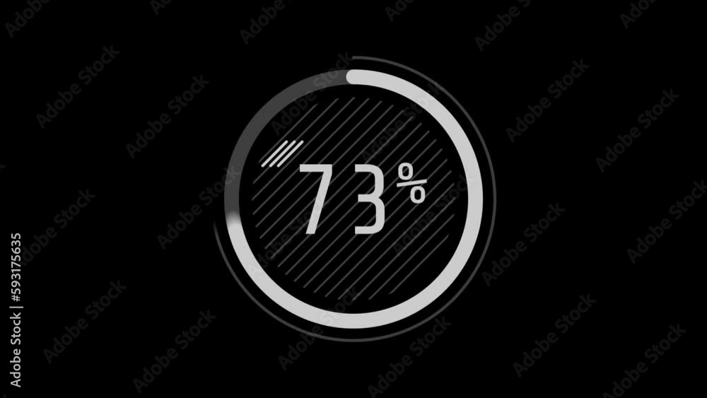Poster animated hud infographic element radial slider with a numeral