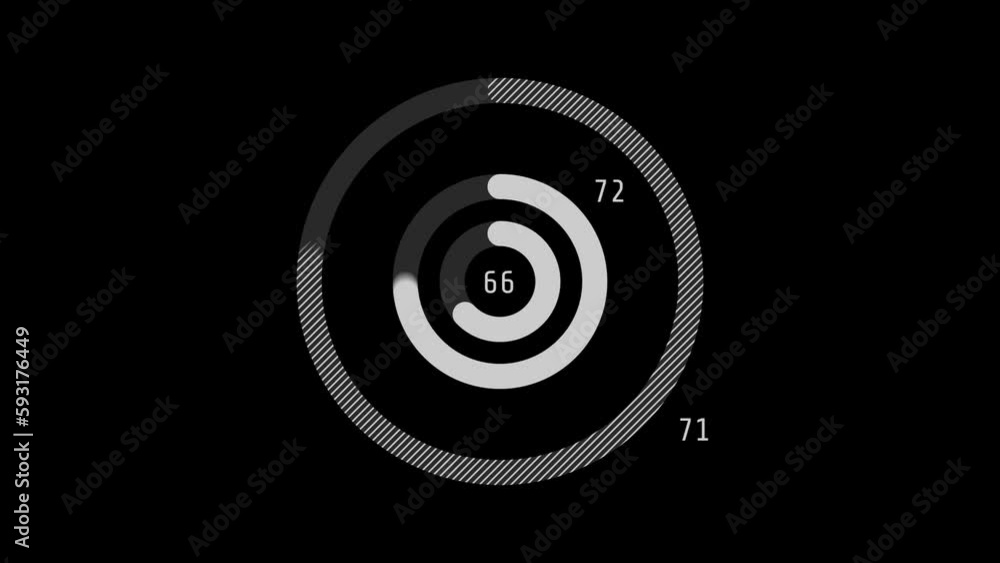 Poster animated hud infographic element group of circular sliders.