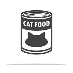 Canned cat food icon transparent vector isolated