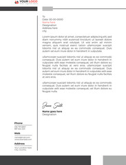 Professional and modern corporate letterhead template