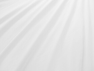 Obraz premium Curtain white wave shapes and soft shadow. designs abstract backround on isolated. Curved stripes on fabric.