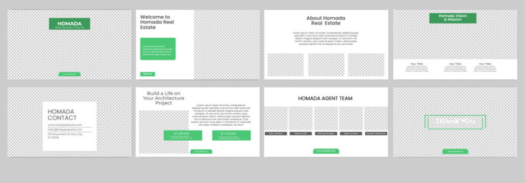 Vector real estate PowerPoint presentation template design