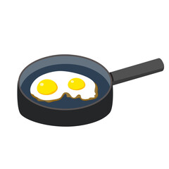 フライパンで焼くベーコンエッグ