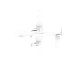 Drone isolated on transparent background. 3d rendering - illustration