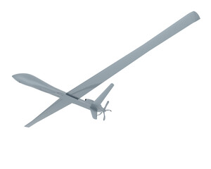 Drone isolated on transparent background. 3d rendering - illustration