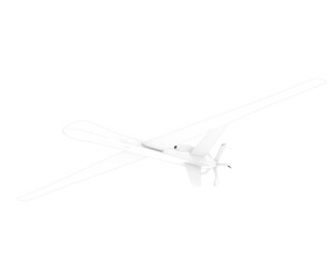 Drone isolated on transparent background. 3d rendering - illustration