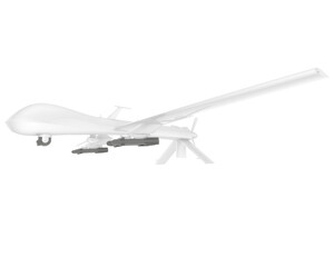 Drone isolated on transparent background. 3d rendering - illustration