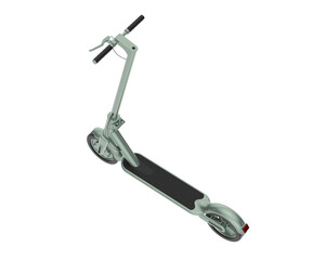 Electric scooter isolated on transparent background. 3d rendering - illustration