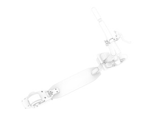 Electric scooter isolated on transparent background. 3d rendering - illustration