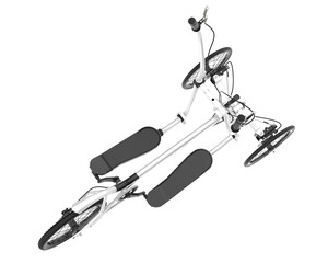 Elliptical bike isolated on transparent background. 3d rendering - illustration
