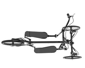 Elliptical bike isolated on transparent background. 3d rendering - illustration