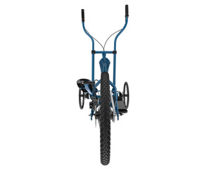 Elliptical bike isolated on transparent background. 3d rendering - illustration