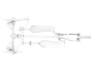 Elliptical bike isolated on transparent background. 3d rendering - illustration