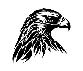 Hawk Face, Silhouettes Hawk Face SVG, black and white Hawk vector